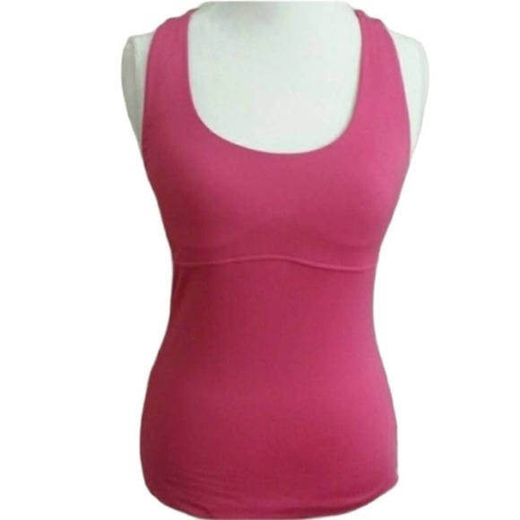 ATHLETA Pink Support Tank 36C Built in Bra